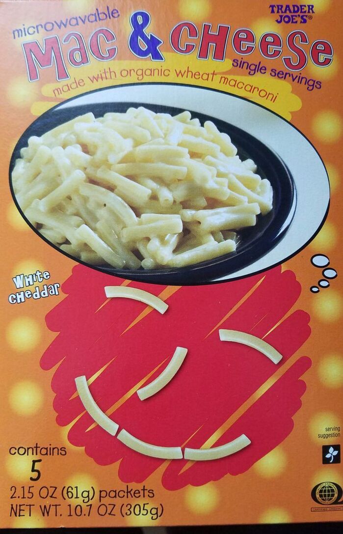 Microwavable Mac &amp; Cheese packaging