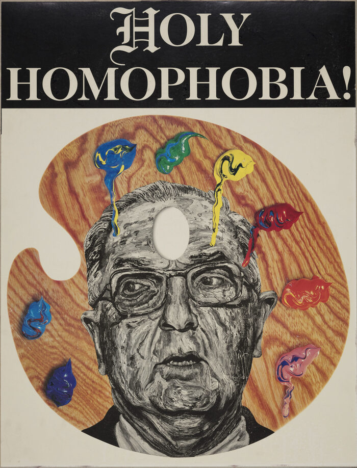 Robbie Conal, Holy Homophobia, 1990. LGBTQ Poster Collection, ONE Archives at the USC Libraries