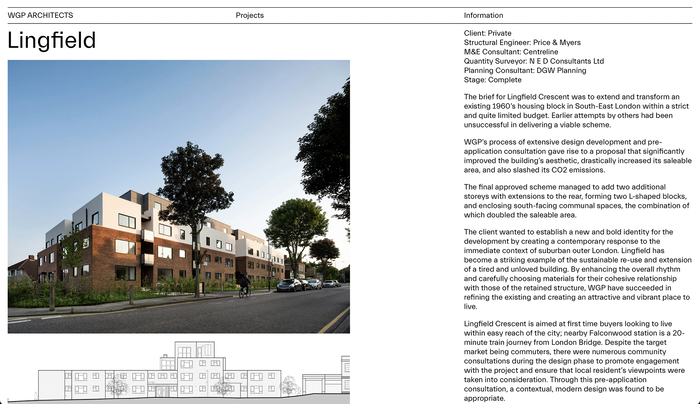 WGP Architects portfolio website 5