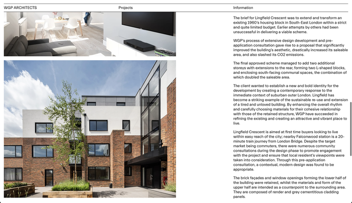 WGP Architects portfolio website 6