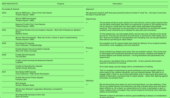 WGP Architects portfolio website 9