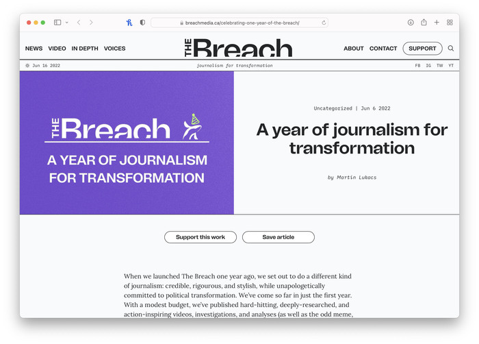 The Breach website 2