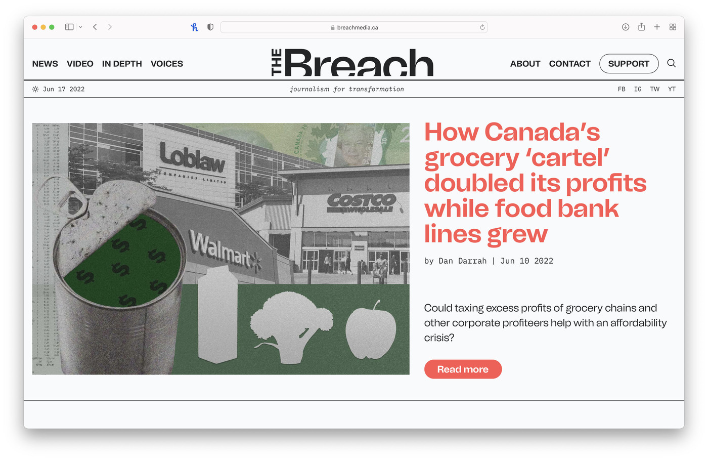 The Breach website