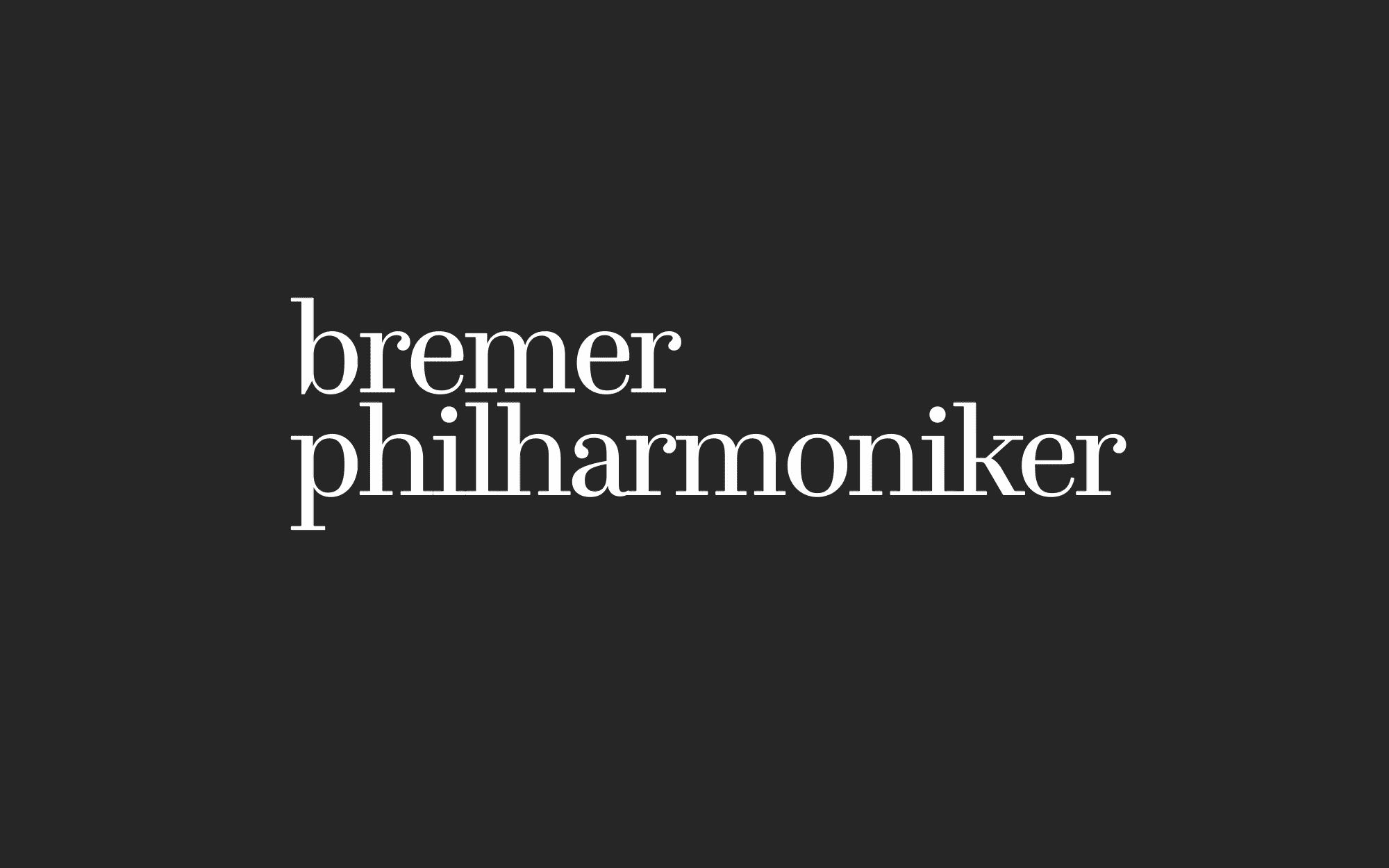 Basic concept for the various sublogos, like Bremer Philharmoniker or the Musikwerkstatt