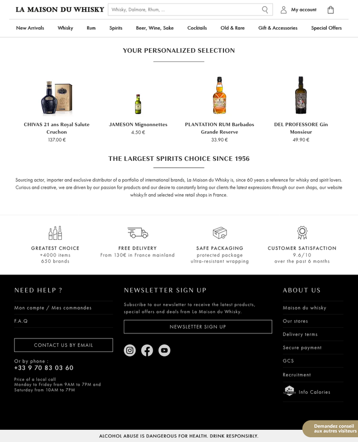 La Maison du Whisky website 9