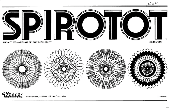 Optex was still used in 1988, after Kenner Parker was acquired by Tonka the year before, as seen on this Spirotot manual.