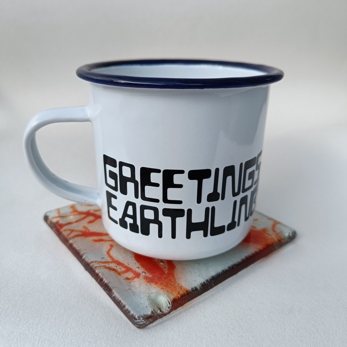 “Greetings Earthlings!” mug 1