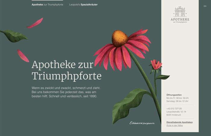 Apotheke zur Triumphpforte / Leopold’s Spezialkräuter website 1