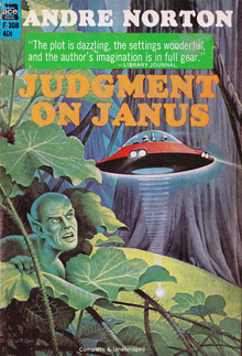 <cite>Judgment on Janus</cite> by Andre Norton (Ace, 1964)