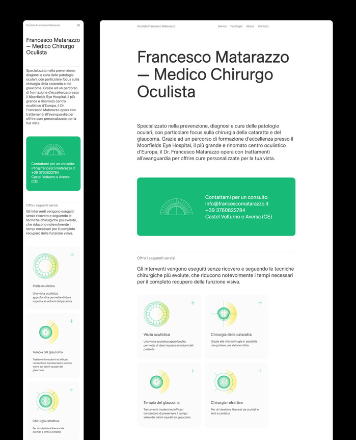 Oculista Francesco Matarazzo identity and website 3
