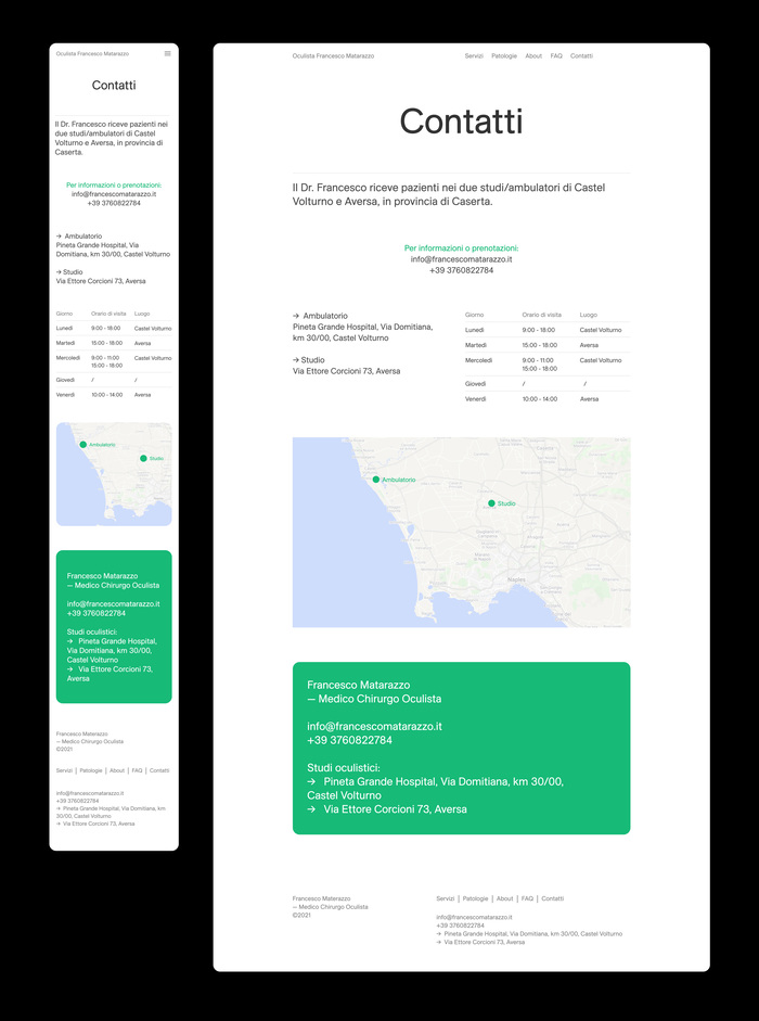 Oculista Francesco Matarazzo identity and website 7