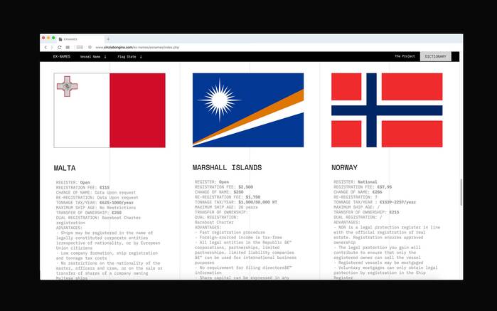 Ex-Names website 3