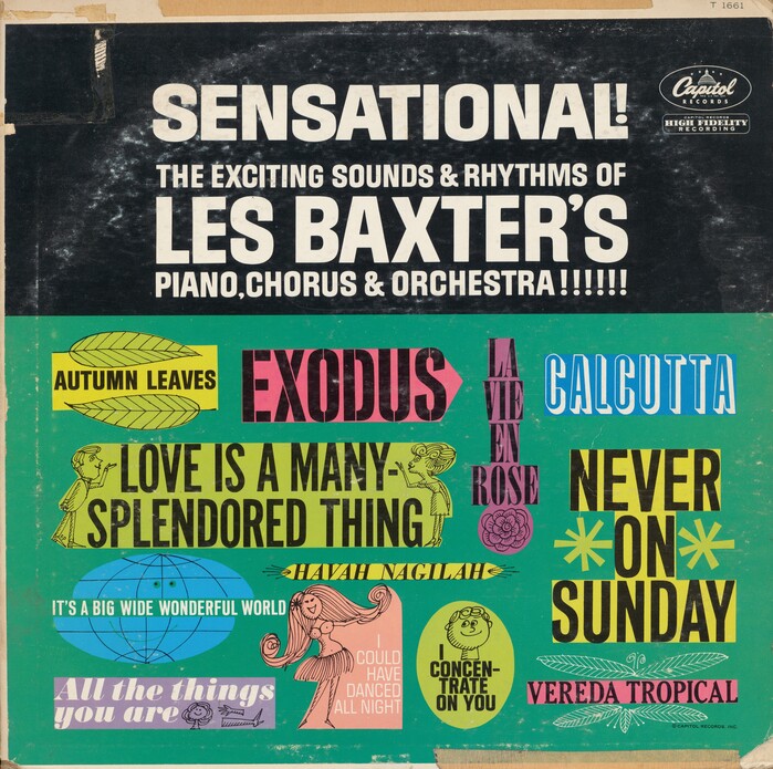Les Baxter’s Piano, Chorus &amp; Orchestra – Sensational! album art 1