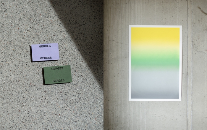 Embossed business cards and screenprint for the interiors of the medical practice