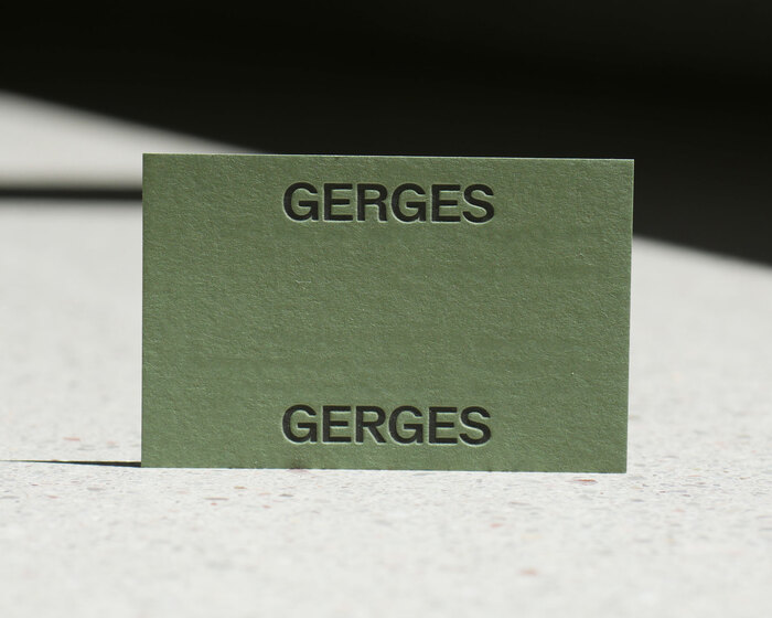 Embossed business card