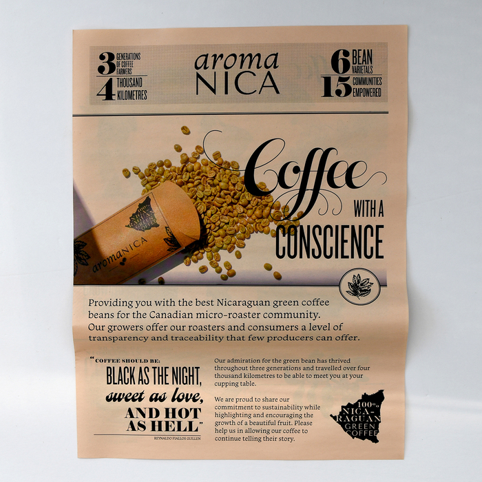 Green coffee pamphlet front cover