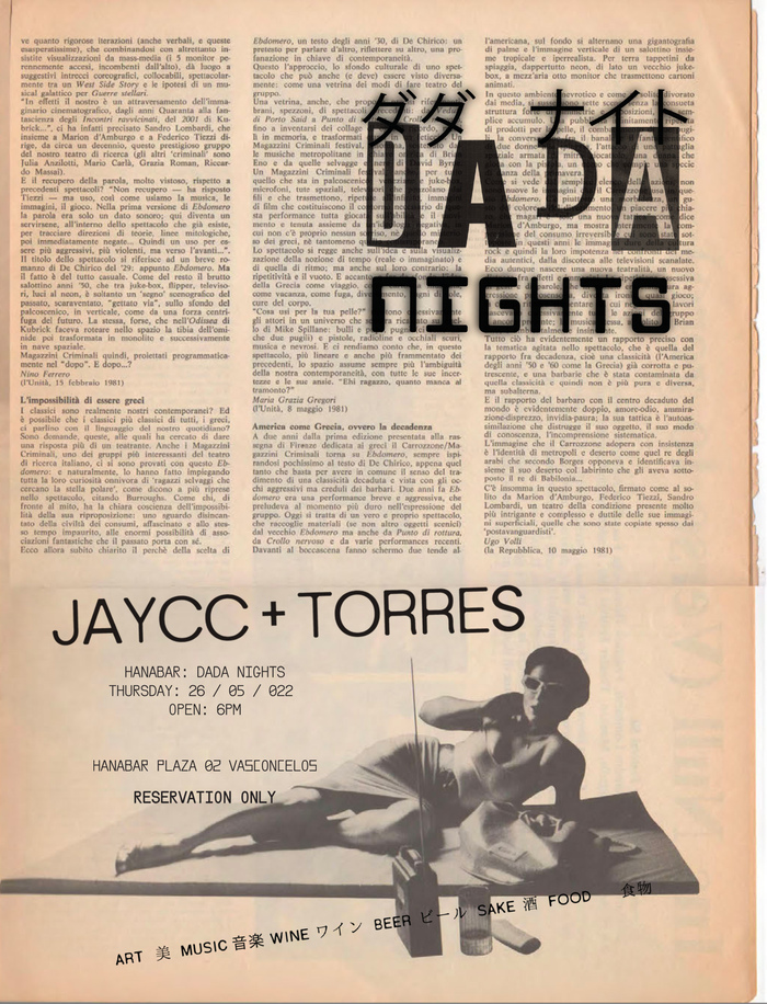 Dada Nights flyers, May–June 2022 5