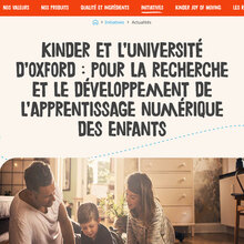 Kinder global websites