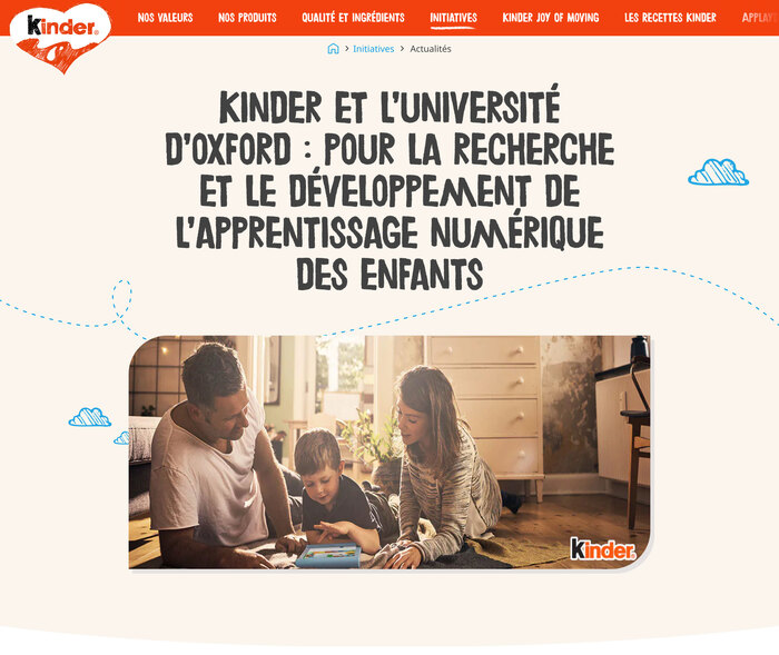 Kinder global websites 7