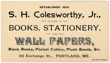 S.H. Colesworthy, Jr. business card