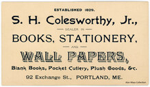 S.H. Colesworthy, Jr. business card