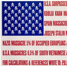 <cite>U.S.A. Surpasses All The Genocide Records! </cite>poster and fact sheet