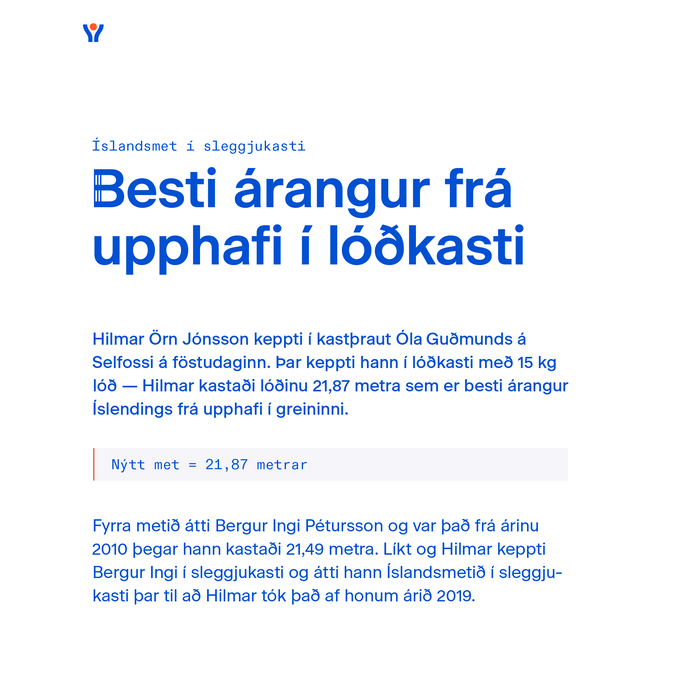 Icelandic Athletics Federation redesign 3