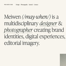 Meiwen See portfolio website
