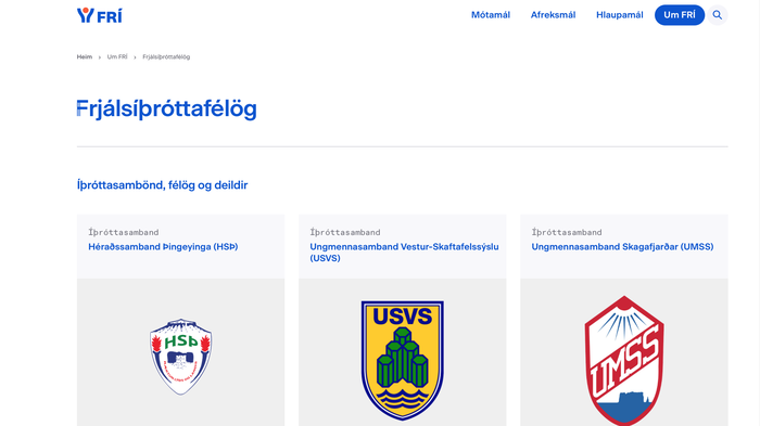 Icelandic Athletics Federation redesign 8