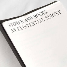 <cite>Stones and Rocks. An Existential Survey</cite>
