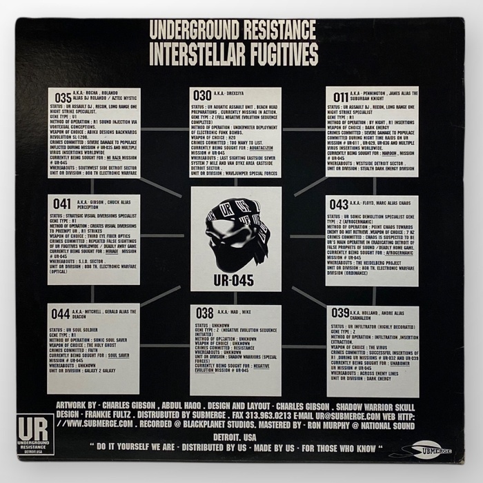 Back cover (vinyl)