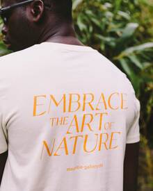 “Embrace the Art of Nature” t-shirts by Mauritia Gallery