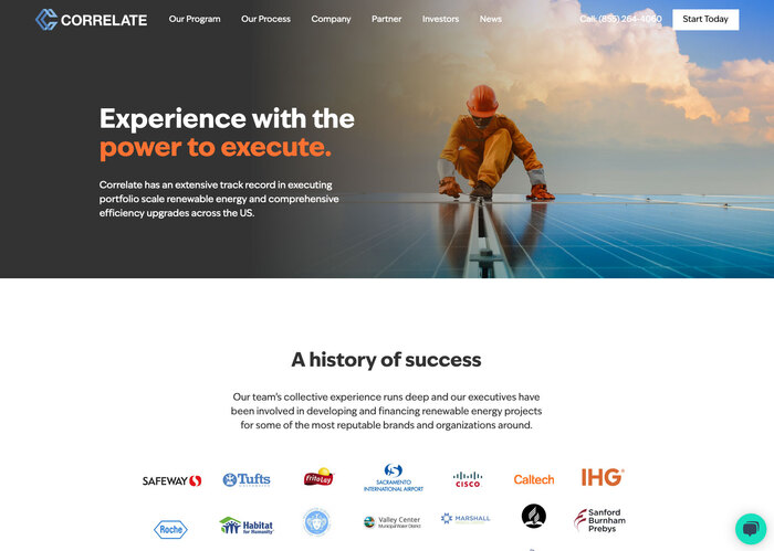 Correlate website 2