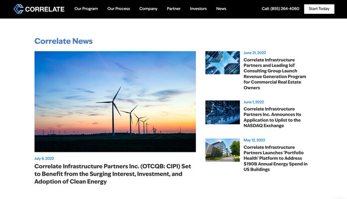 Correlate website 3