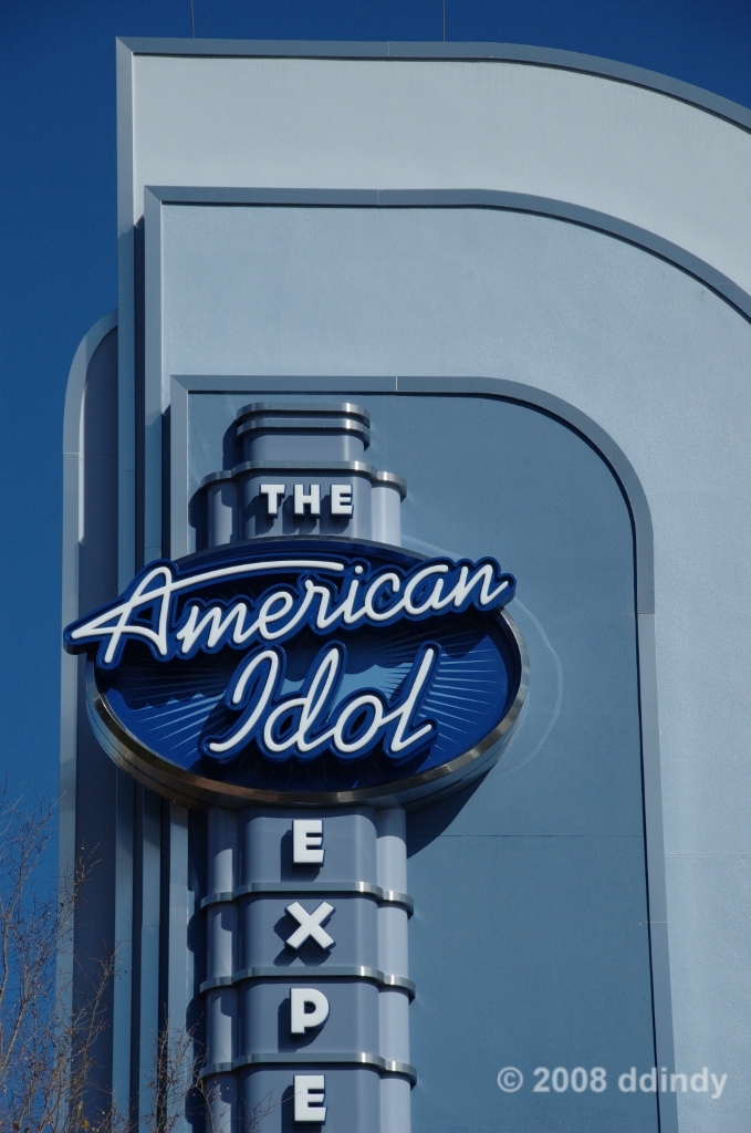 Sign outside the American Idol Experience stage at Disney Hollywood Studios in Walt Disney World, 2008
