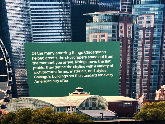 Story of Chicago exhibit and signs at Willis Tower 18