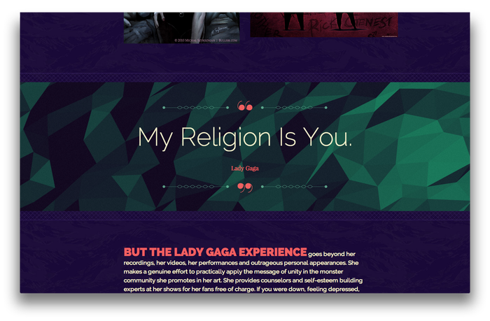 Lady Gaga feature website 3