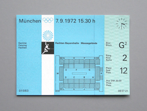 1972 Munich Olympics tickets 3