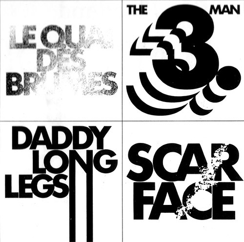 Design: Christof Gassner. Various film titles: Le Quai des brumes (Port of Shadows), The Third Man, Daddy Long Legs, Scarface