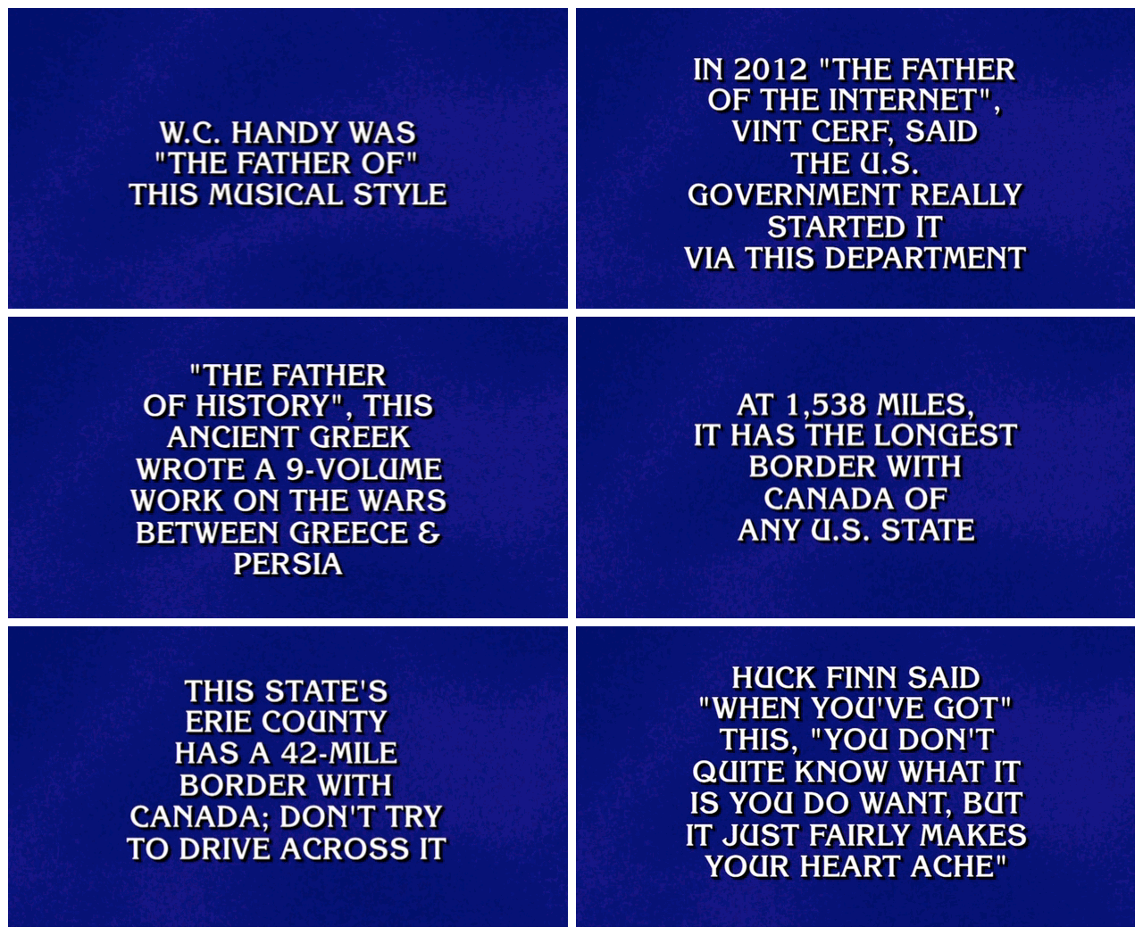 Jeopardy! Game Show - Fonts In Use