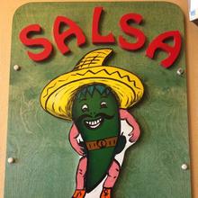 Salsa Bar Sign at Taqueria Guadalajara