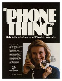 Bell System “Phone Thing” ads and chart