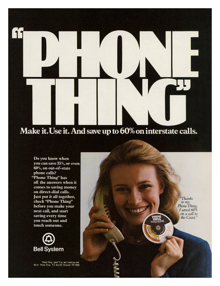 Bell System “Phone Thing” ads and chart 1