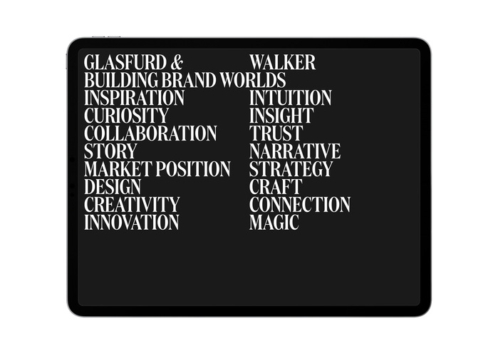 Glasfurd &amp; Walker portfolio website 1