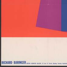 Richard Baringer at Bertha Schaefer Gallery poster