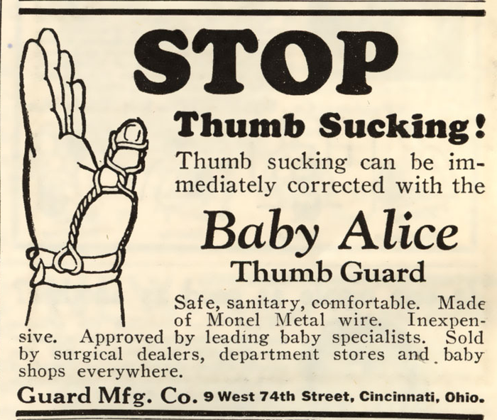 Baby Alice Thumb Guard advertisement