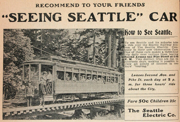 “‘Seeing Seattle’ Car” advertisement