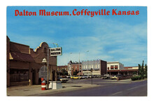 “Dalton Museum, Coffeyville Kansas” postcard