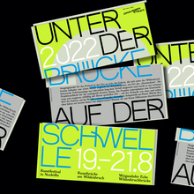 <cite>Unter der Brücke: Auf der Schwelle</cite> festival poster