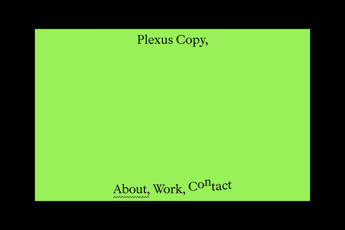 Plexus Copy portfolio website 1